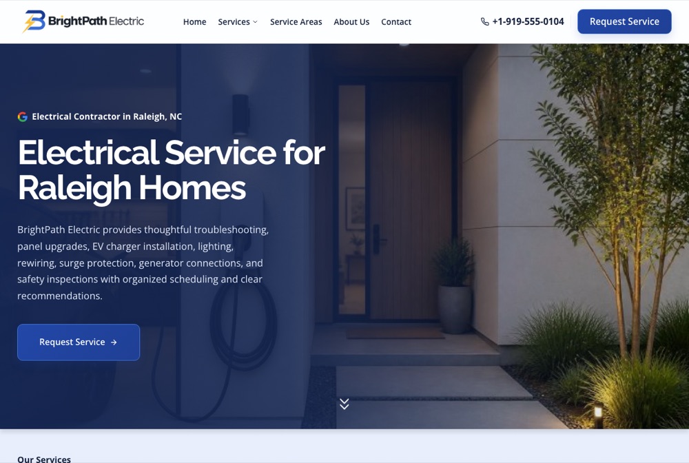 BrightPath Electric website